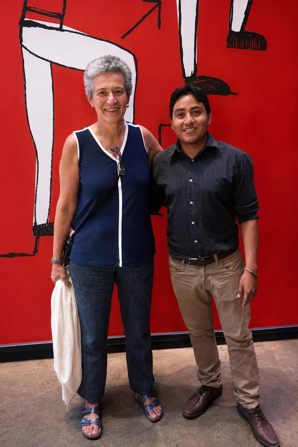 Dr. Manuel Escobar junto a Pascale Carayon